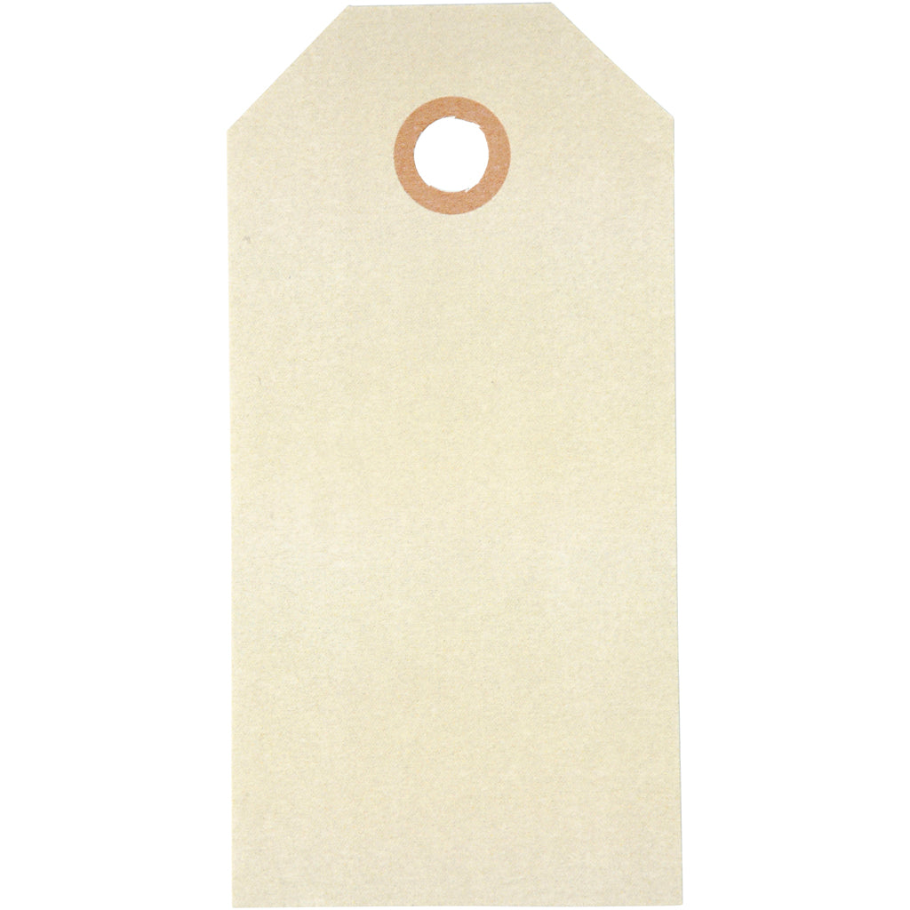 Creativ company étiquettes manille, format 5x10 cm, 250 gr, crème, 20 pièces 1 boîte