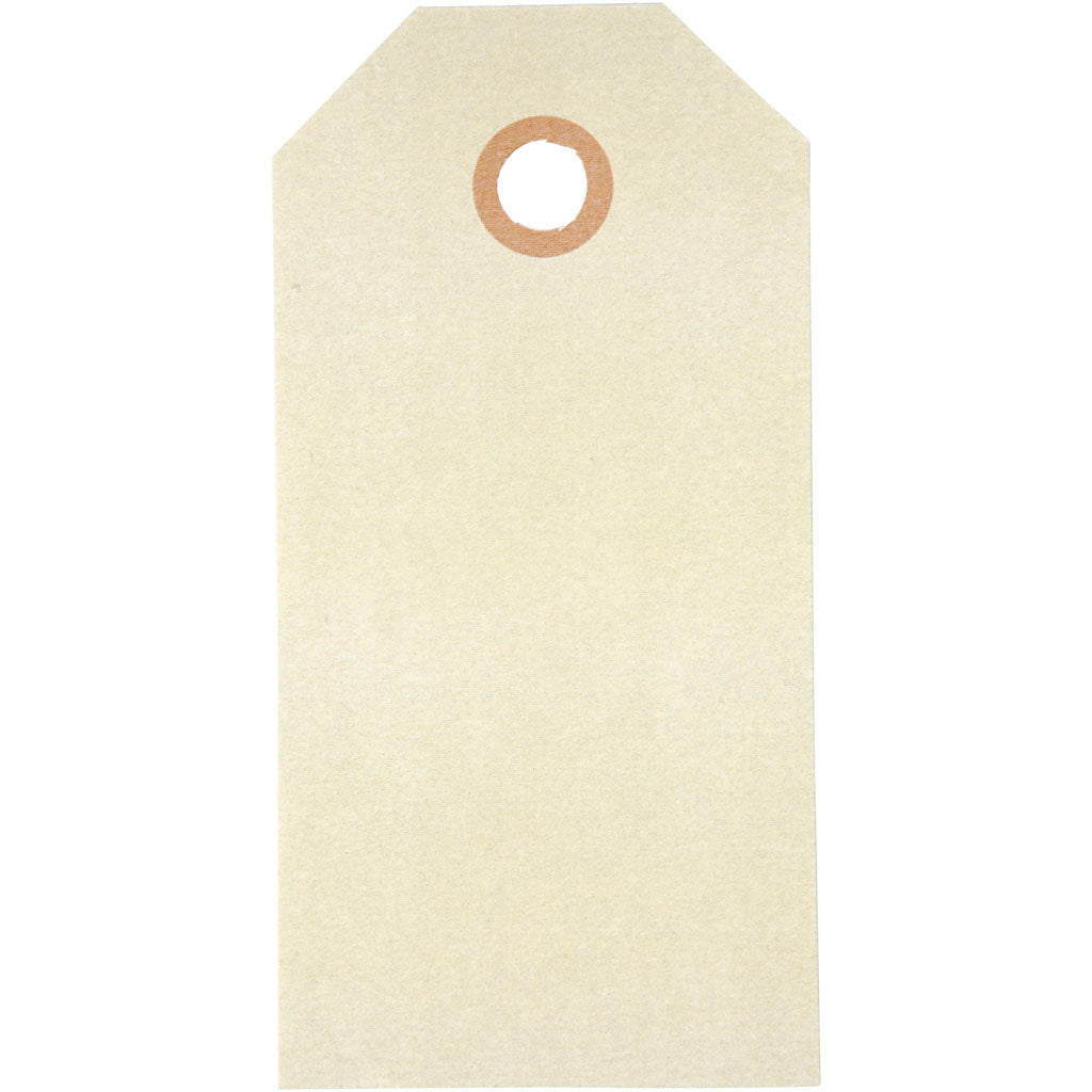 Creativ company étiquettes manille, format 5x10 cm, 250 gr, crème, 1000 pièces 1 boîte