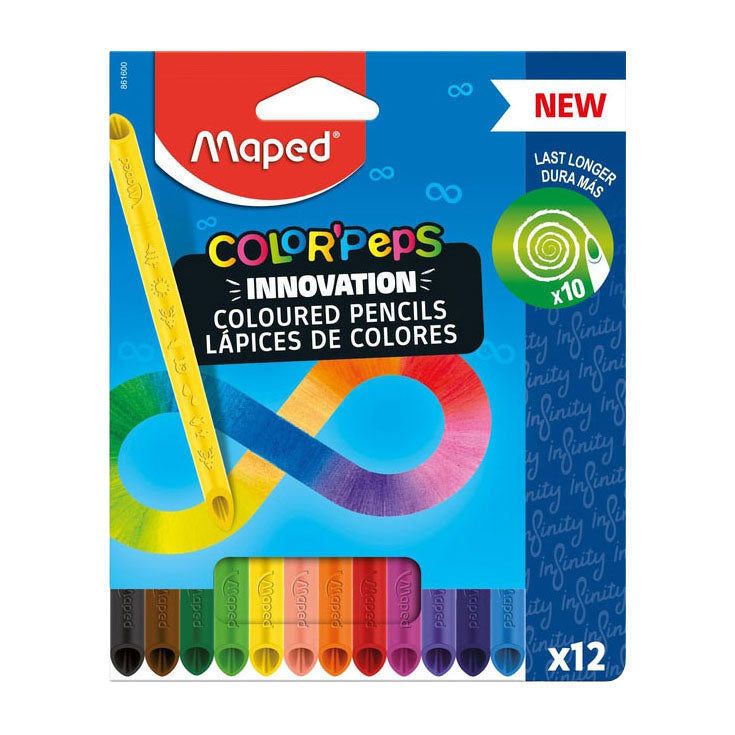 Crayons de couleur mapis colorpseps 12 pièces