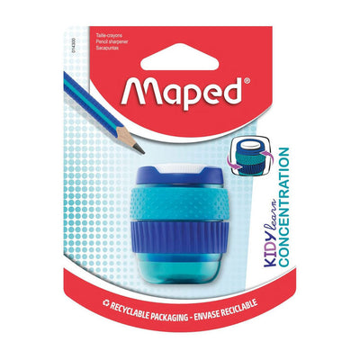 Quantore taille-crayon maped kidy apprendre la concentration 1 trou bleu