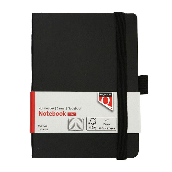 Quantore carnet a6 flex line 192 pages 80gr noir