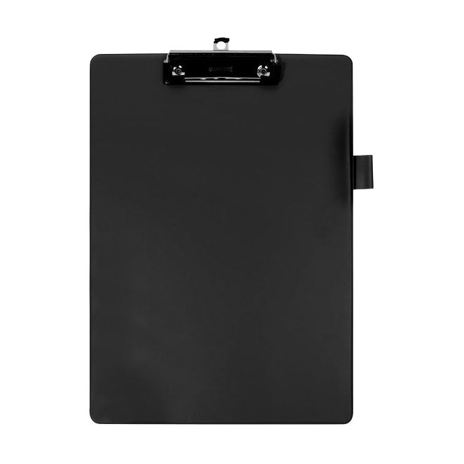Porte-bloc Quantore a4 noir avec pince 100 mm + passant pour stylo