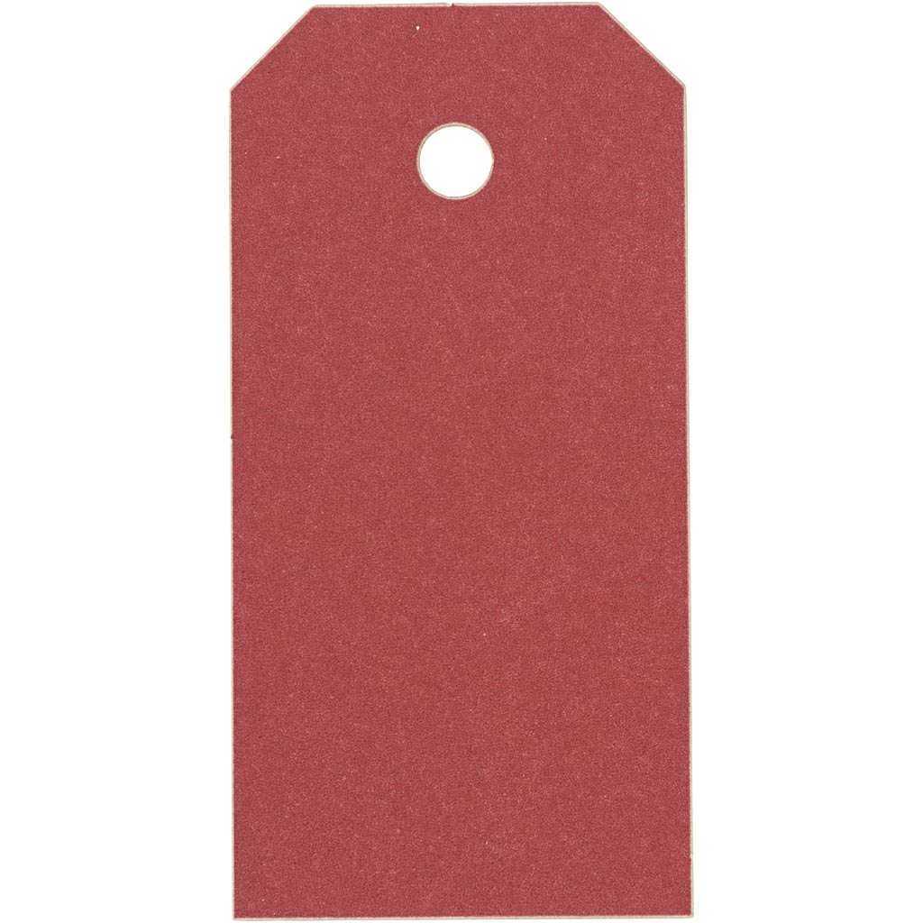 Creativ company étiquettes manille, format 4x8 cm, 250 g, rouge, 20 pièces 1 boîte