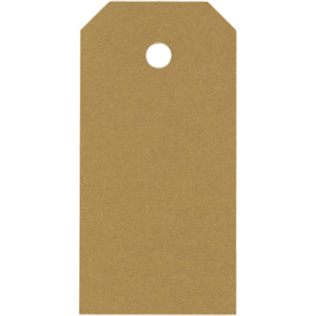 Étiquettes manille Creativ company, dim. 4x8 cm, 250 gr, or, 1000 pièces 1 boîte