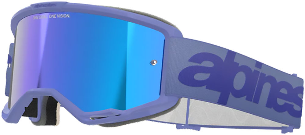 Mot-symbole Alpinestars vision 5 (bleu miroir) - masque vtt