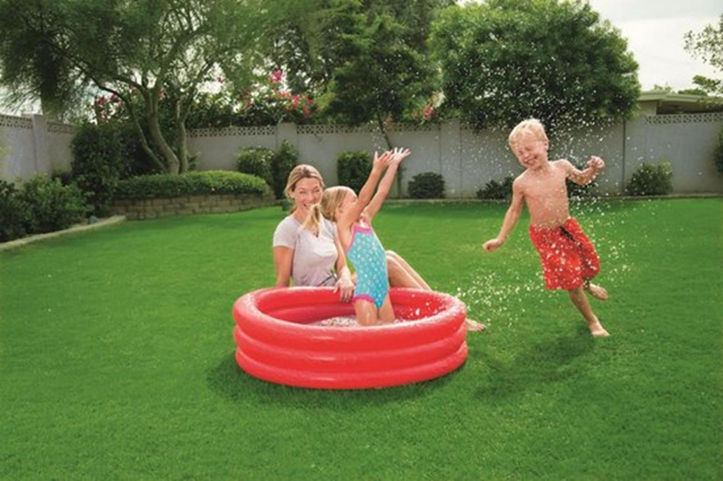 Piscine Bestway 3 anneaux 102x25cm assortis