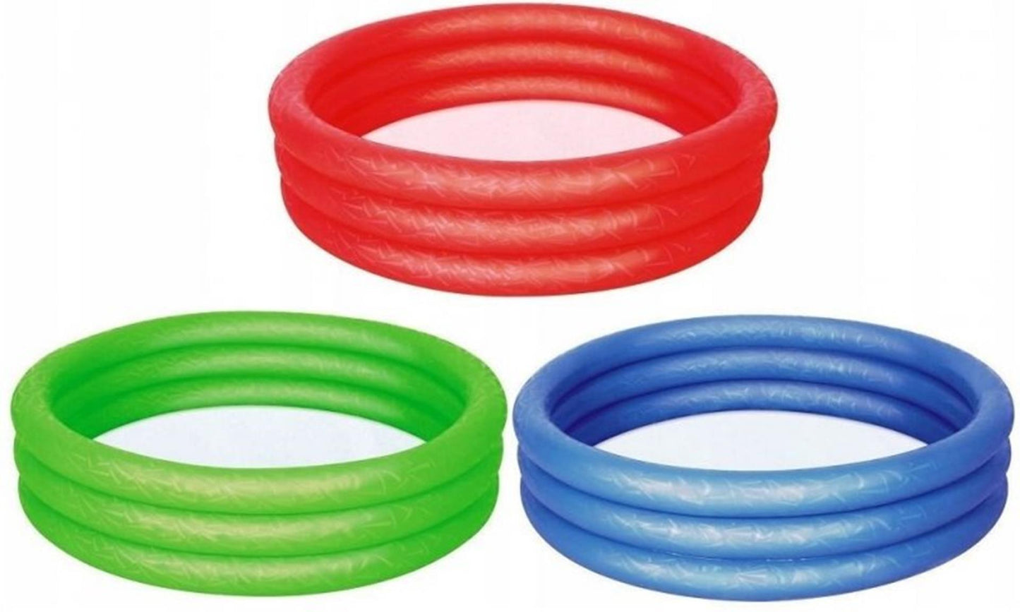 Piscine Bestway 3 anneaux 102x25cm assortis