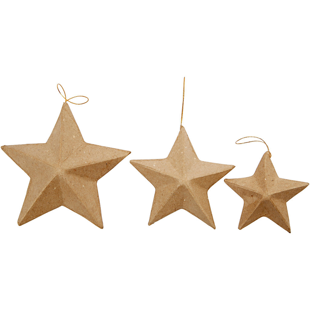 Étoiles de l'entreprise Creativ, d 7,5+10+12,5 cm, 6 pièces 1 boîte