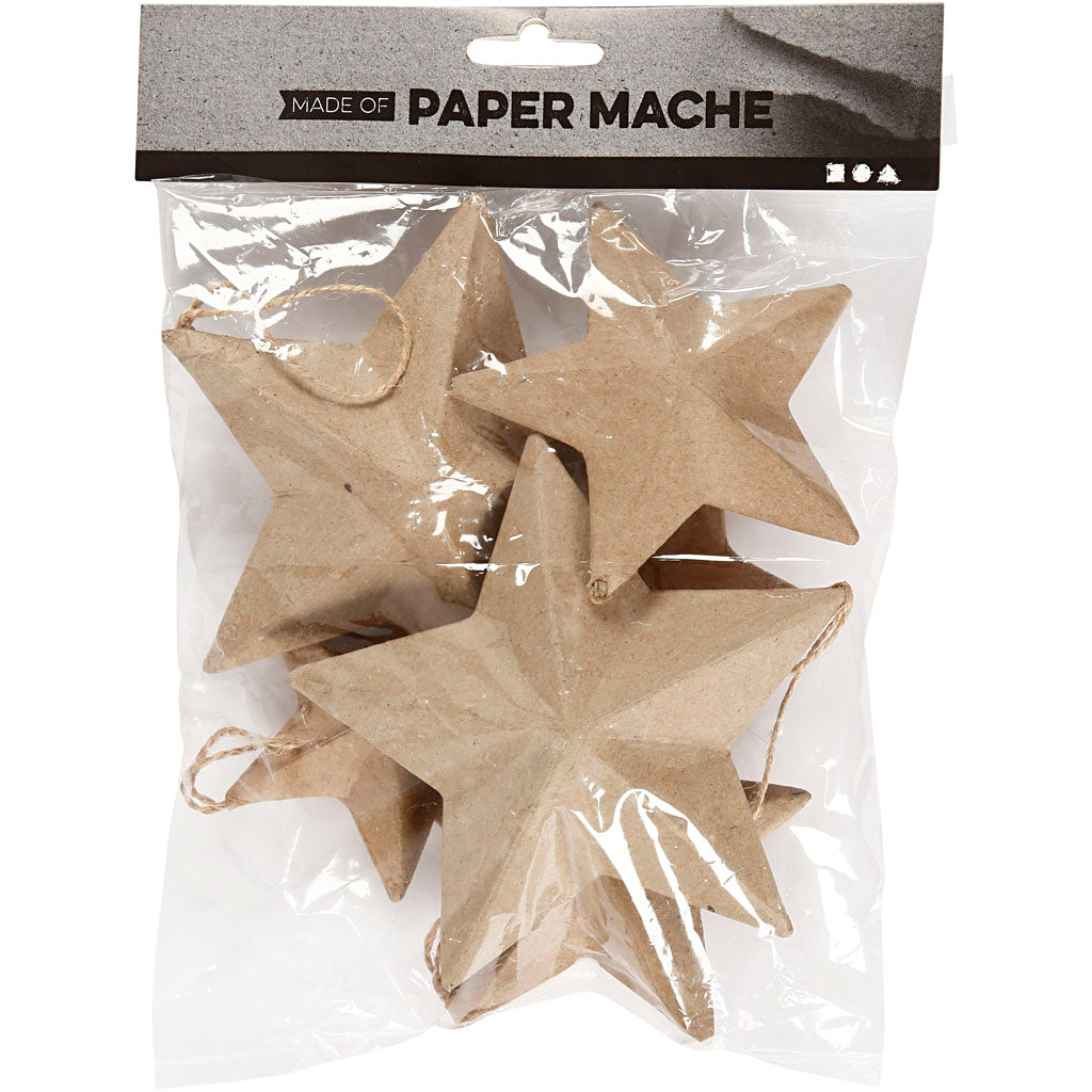 Étoiles de l'entreprise Creativ, d 7,5+10+12,5 cm, 6 pièces 1 boîte
