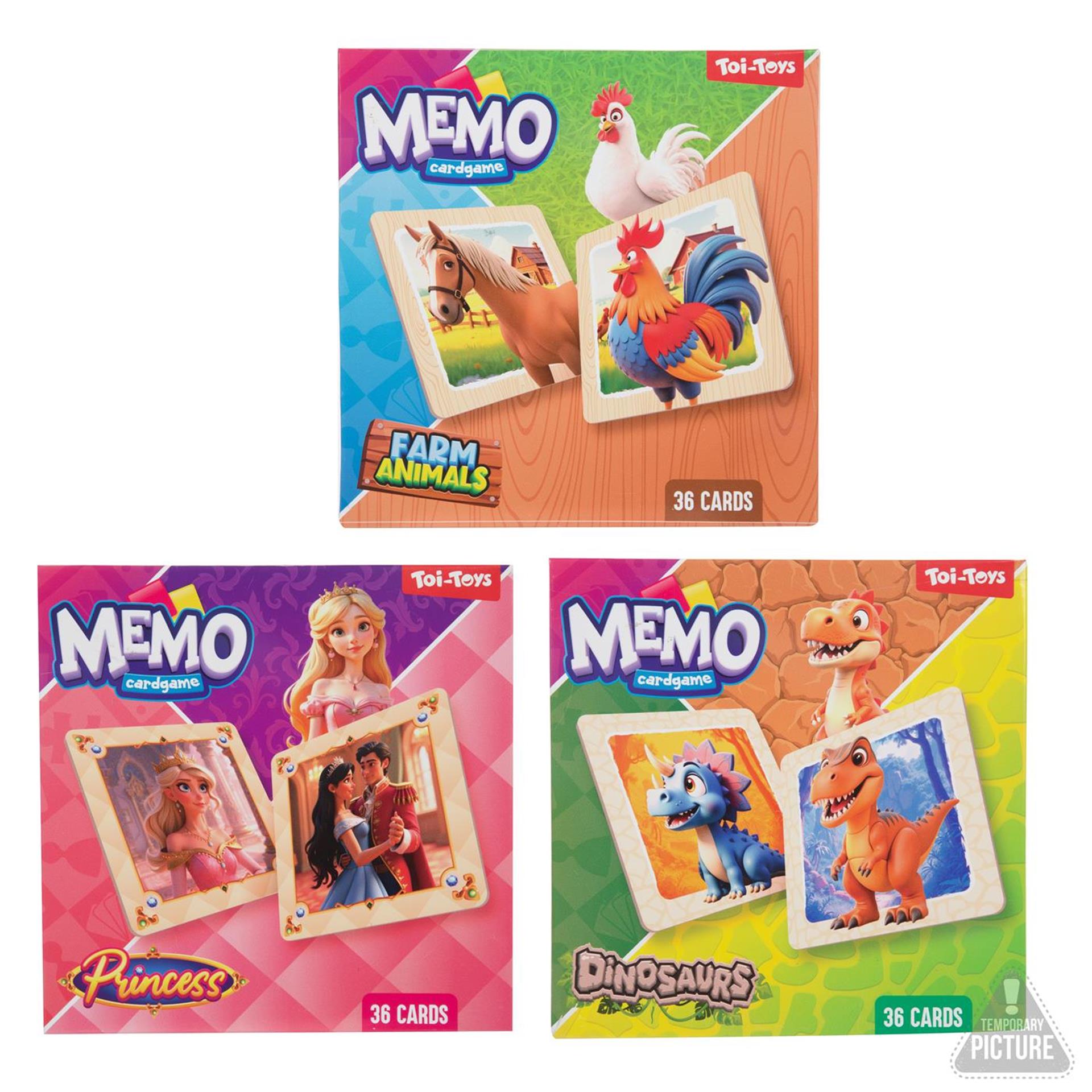 Toi-toys mémo jeu de mémoire 36 pièces