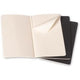 Carnet moleskine à carreaux noir 3 pièces