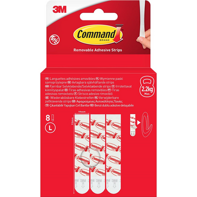 3m 1075975 - bandes adhésives command l 8 pcs amovibles | 11 pièces