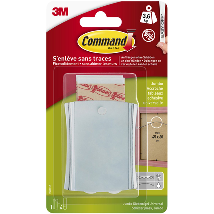 3m 1075972 - crochet de peinture de commande jumbo 1er | 12 pièces