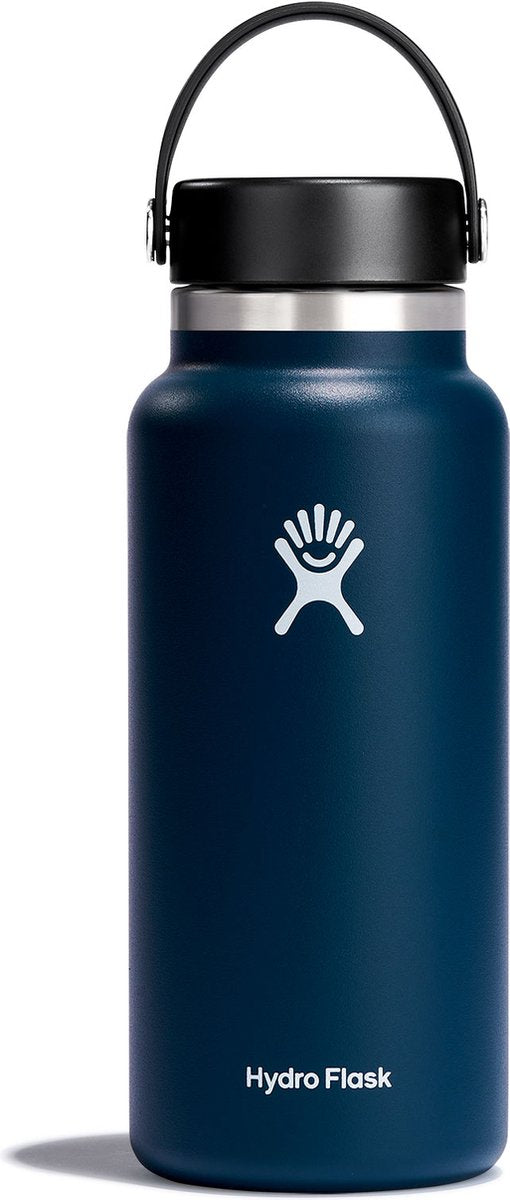 Gourde Hydro Flask à col large et bouchon flexible (946 ml) - indigo