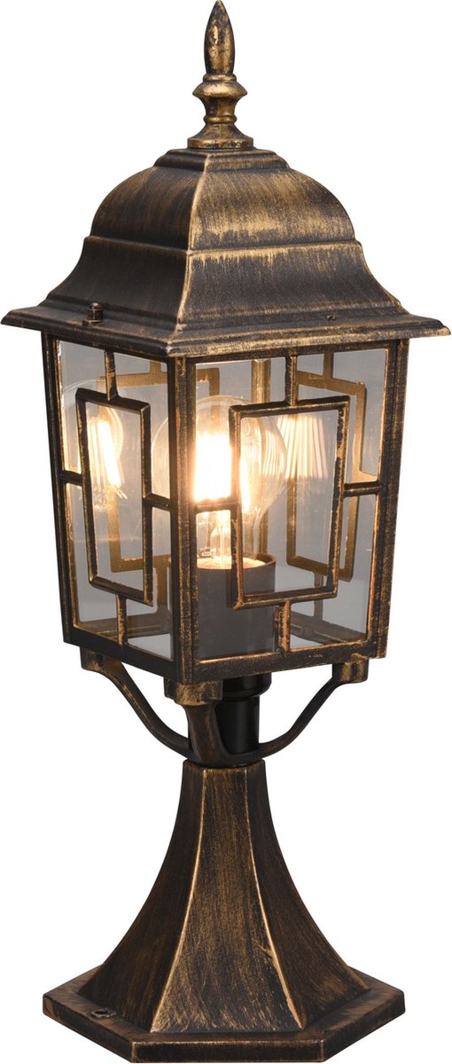 Trio volturno - lampadaire - rouille antique - excl. 1x e27 4w - éclairage extérieur - ip23