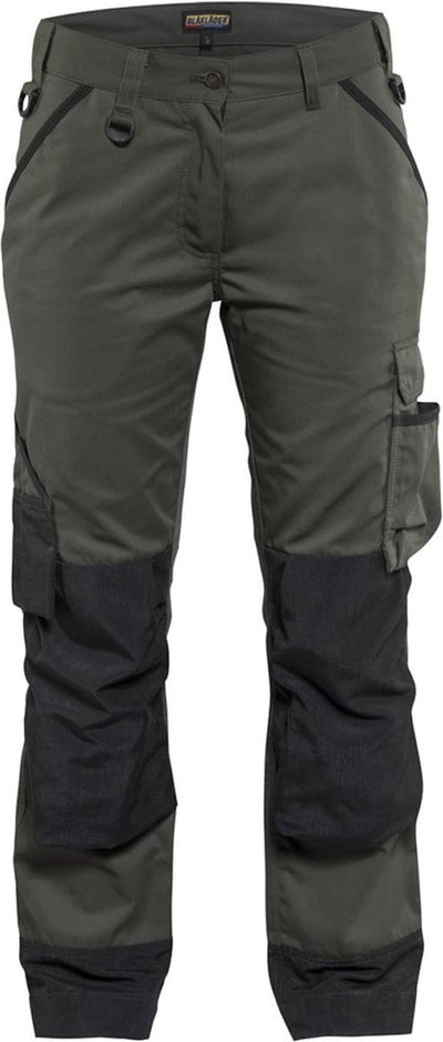 Blåkläder blaklader pantalon de travail de jardin pour femme 7154-1835 - vert armée noir - c42