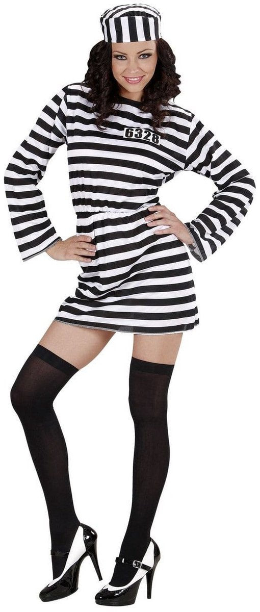 Robe de prisonnier Finidi dames noires et blanches