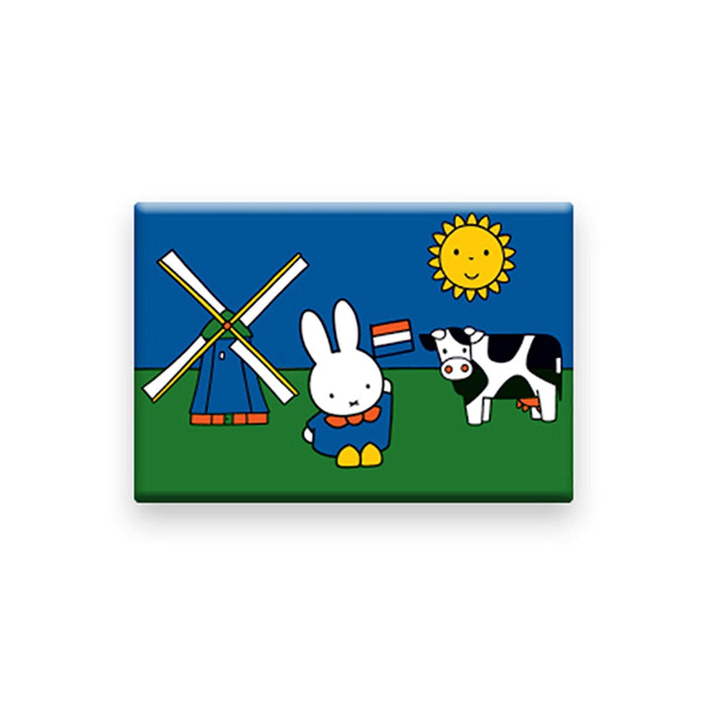 Aimant de réfrigérateur Miffy, prairie en fer blanc