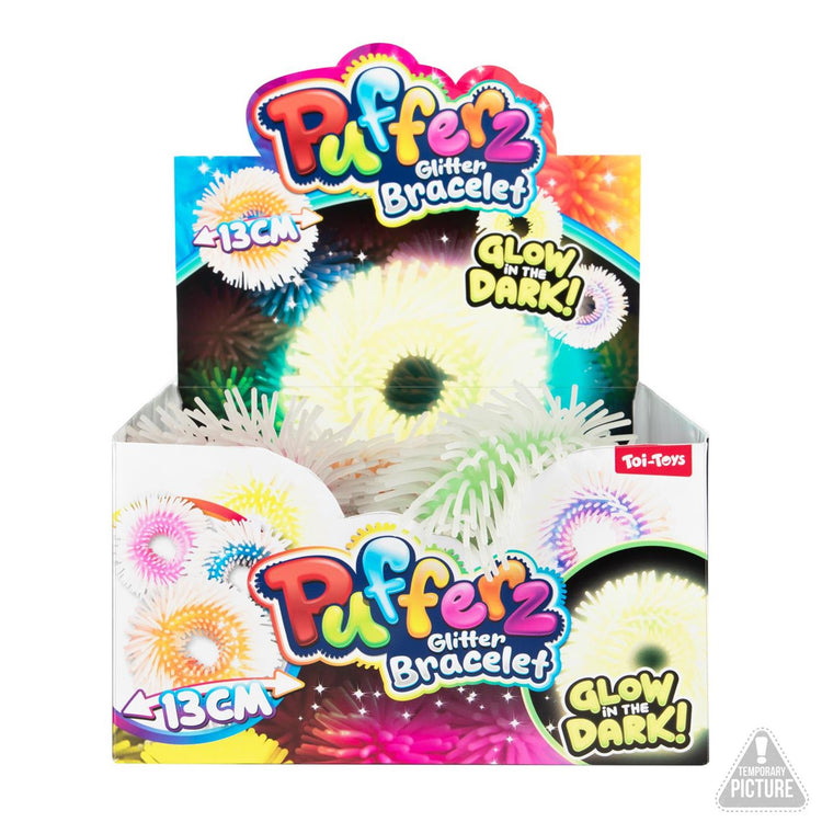 Toi-toys bracelet puffer brille dans le noir 12cm