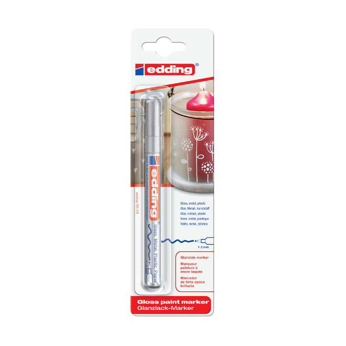 Quantore Felt -Tip Edding Lakmarker Silver