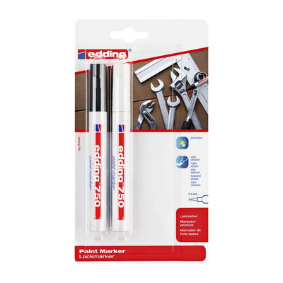Quantore Felt -Tip Edding Lakmarker blanc et noir