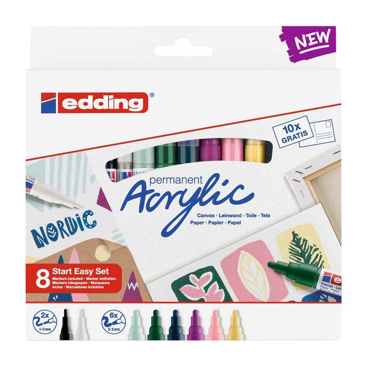 Marker acrylique quantore Edding Starterskit