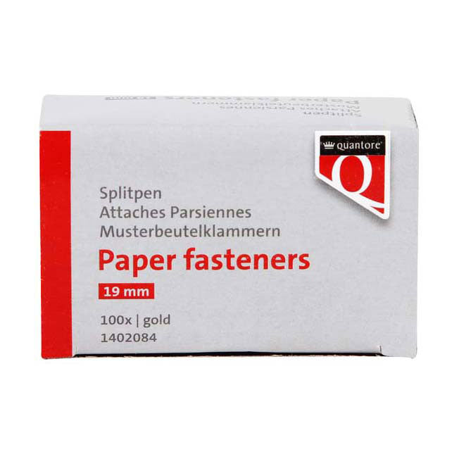 Goupille fendue Quantore dorée 19mm, 100 pcs.
