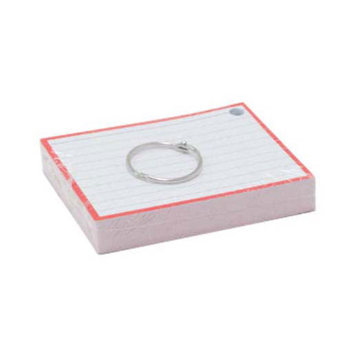 Cartes flash Quantore a7 rouge incl. anneau à clip 50 feuilles