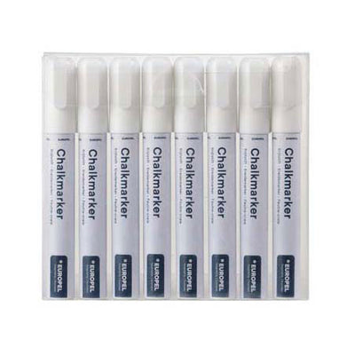 Marqueur à craie Quantore Europel blanc, 8 pcs.