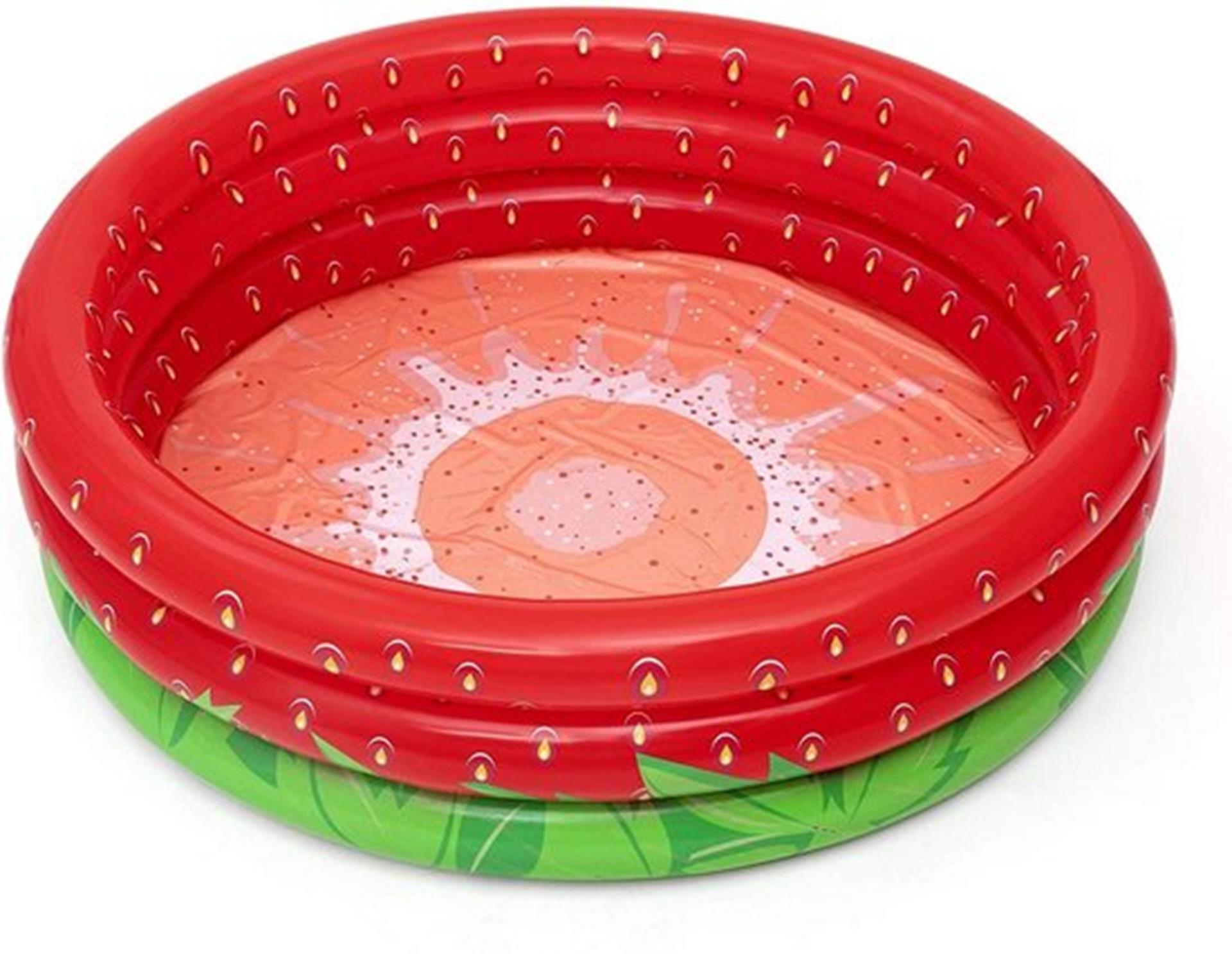 Piscine Bestway 3 anneaux fraise 160x38cm