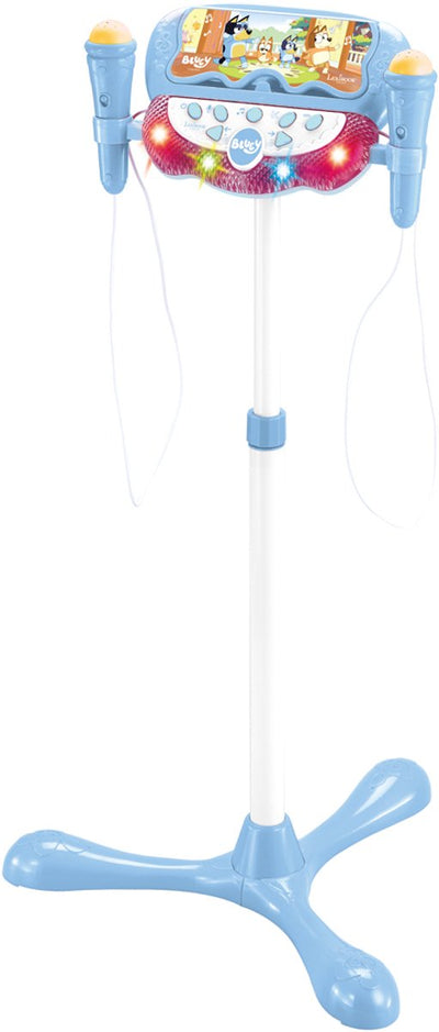 Pied réglable Lexibook bluey avec 2 micros avec effets vocaux, éclairage, haut-parleur, Bluetooth