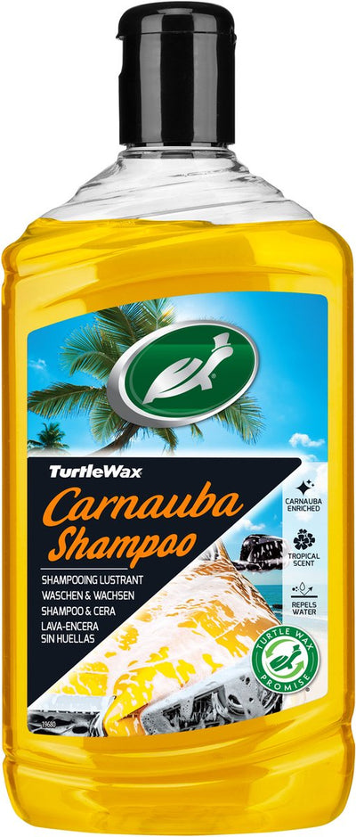 Cire de lavage de carnauba Turtle Wax - mélange innovant de tensioactifs et de cire de carnauba - fournit une couche protectrice - brillance supplémentaire - pH équilibré - 500 ml