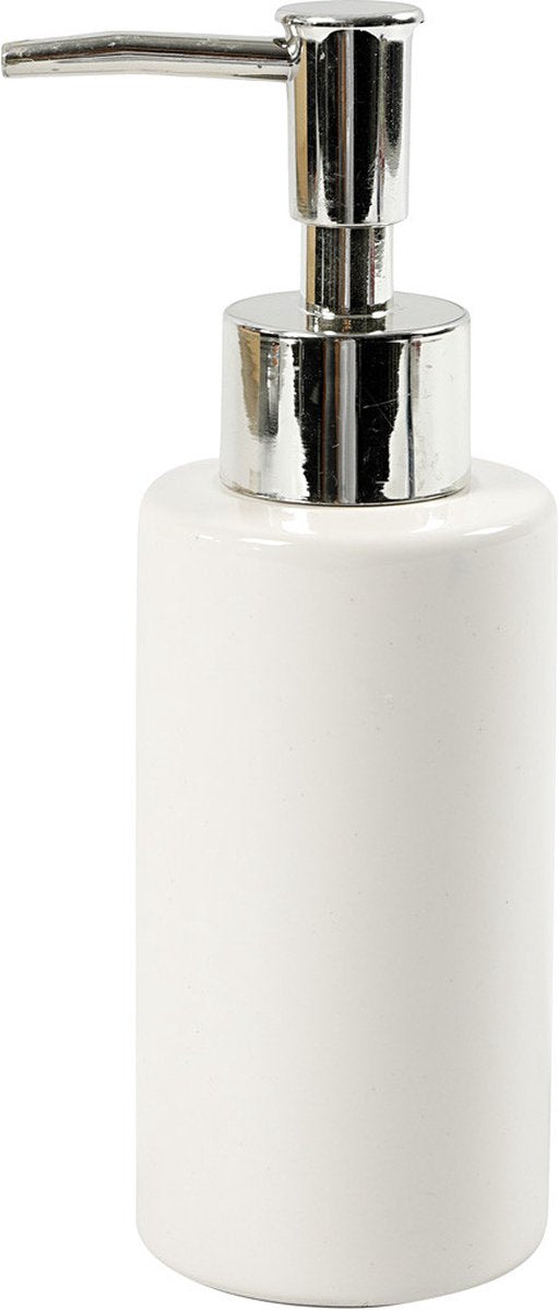 Pompe à savon Creativ company, h : 16,5 cm, d 5,5 cm, 150 ml, blanc, 1 pièce