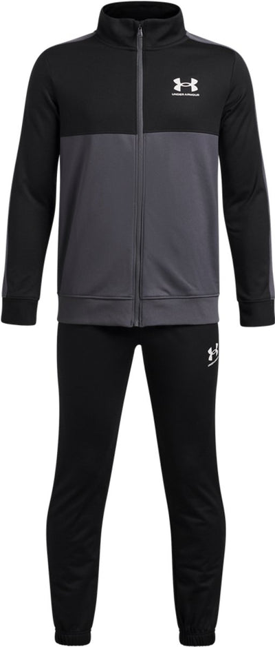 Under Armour UA Rival CB Knit Track Suit-BLK Survêtement pour garçons - Noir - Castle Rock - Blanc