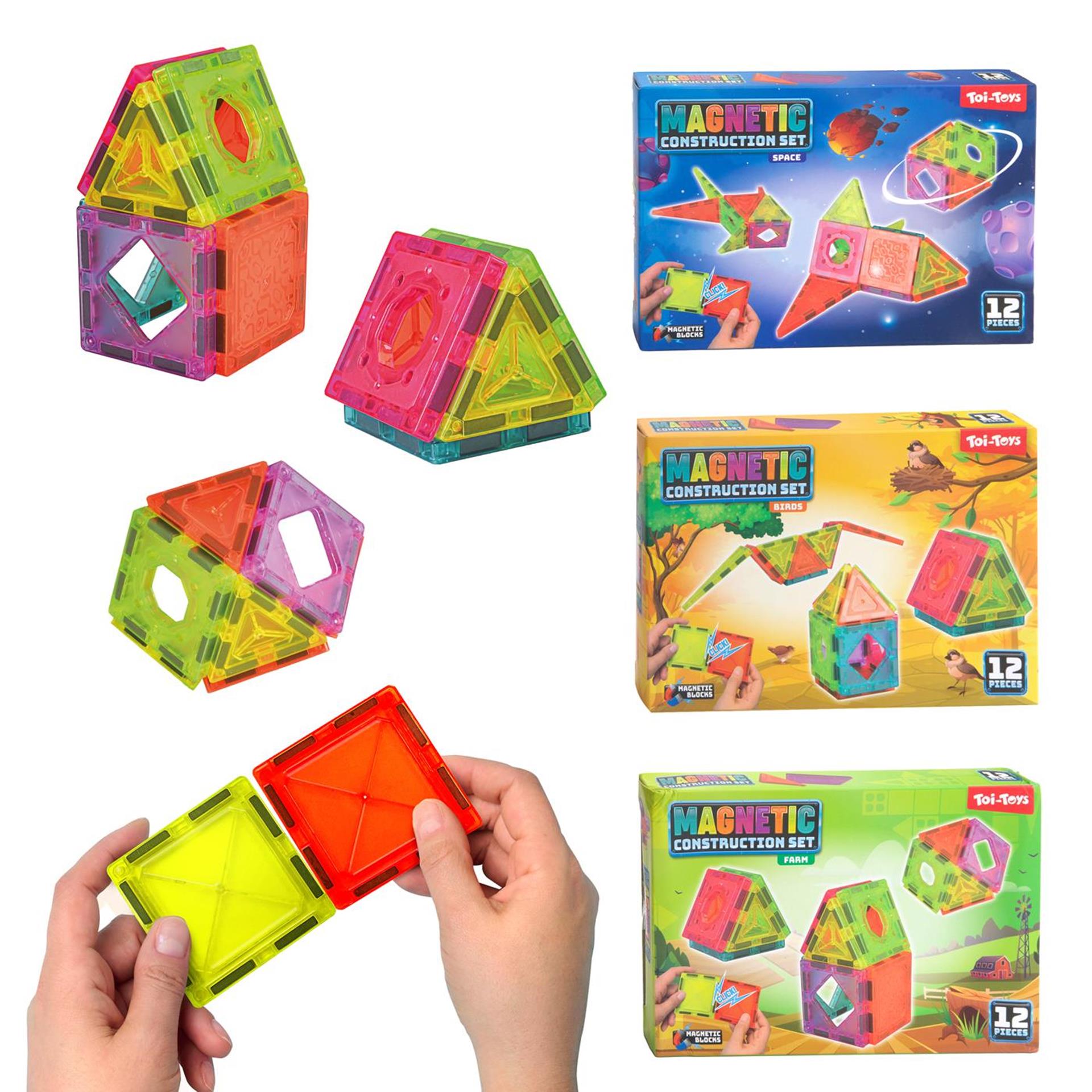 Toi-toys jeu de construction panneaux magnétiques 12 pièces
