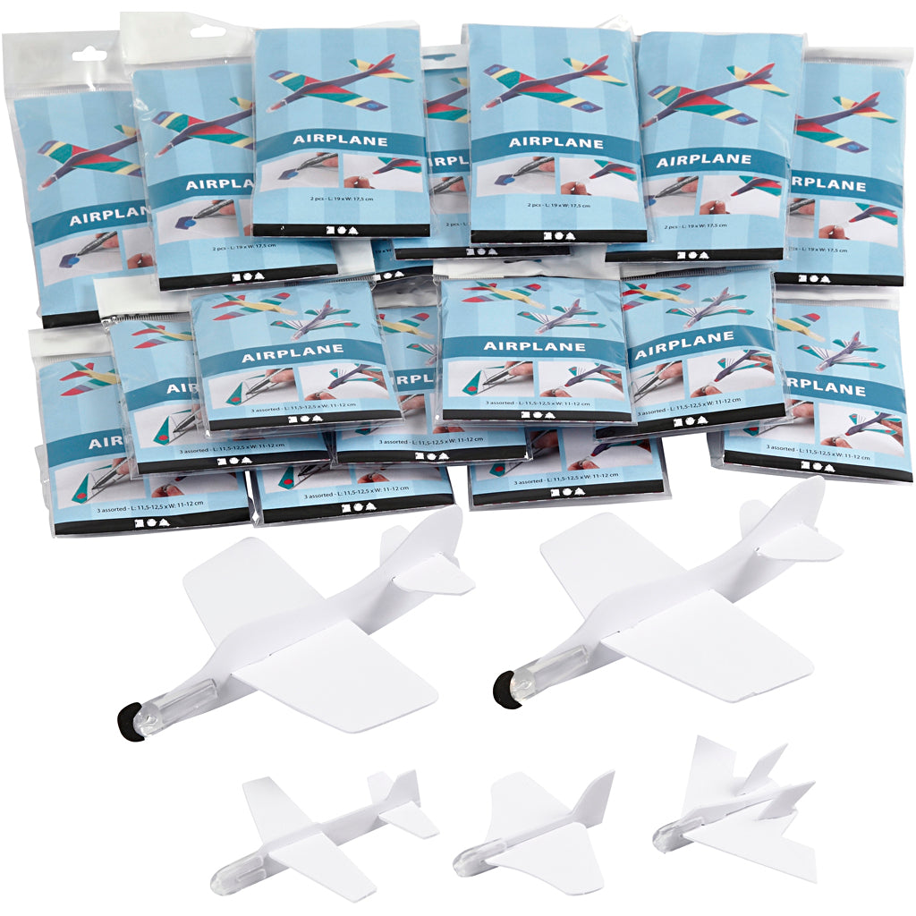 Creativ Company Foam Planes White, 50e.