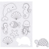 Aimants Creativ company, figures marines, feuille 14,85x21, 1 feuille