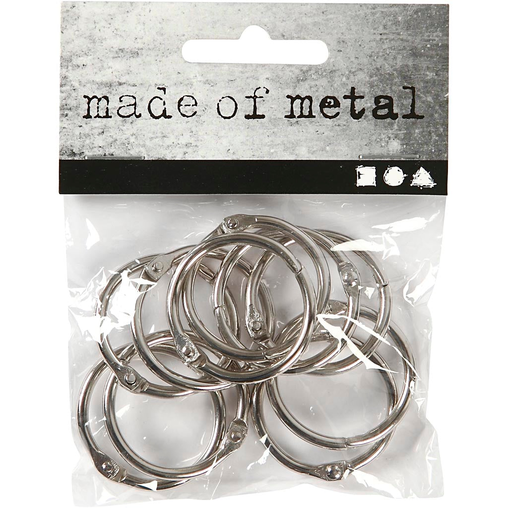 Anneaux de reliure Creativ company, d 25 mm, épaisseur 2,7 mm, 10 pièces 1 boîte
