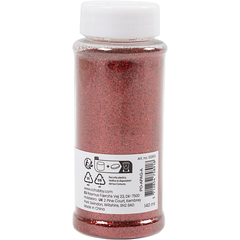 Creativ company bio sparkles, rouge, 140 ml 1 boîte