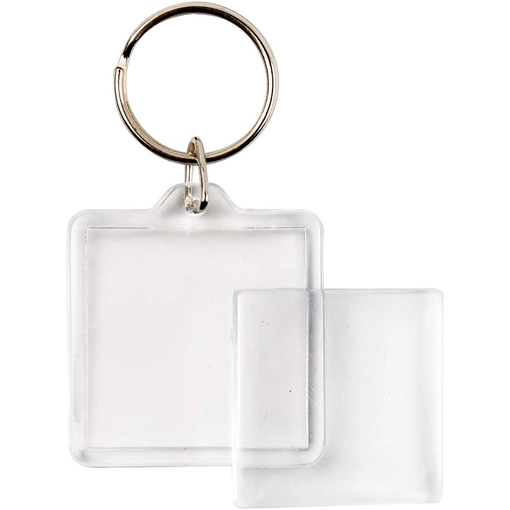 Porte-clés Creativ company, taille 40x40 mm, 25 pièces, 1 boîte