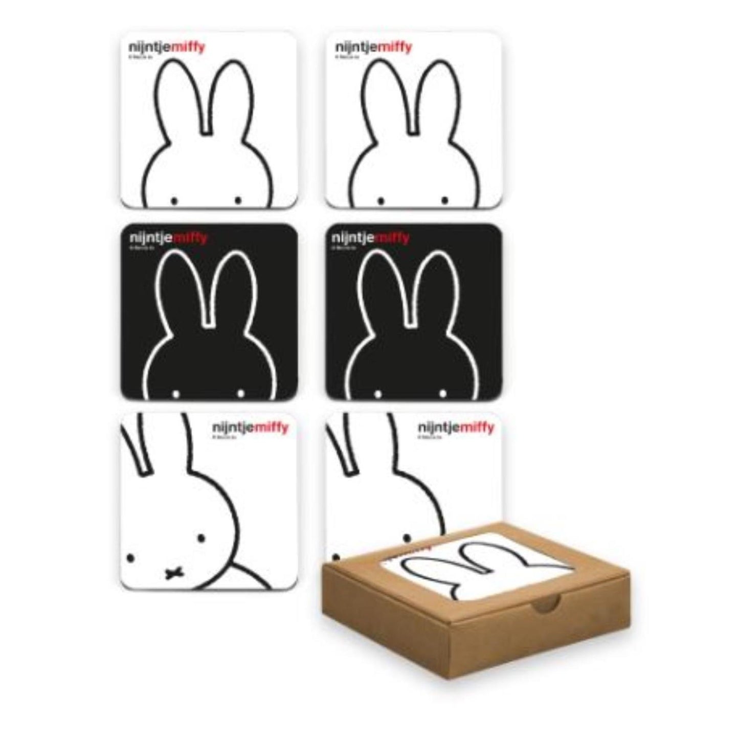 Set de dessous de verre Le visage de Miffy 6 pièces