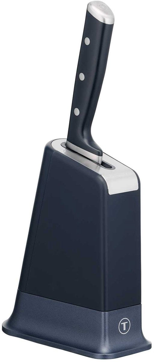 Tefal eversharp k297s244 - couteau de chef 20 cm - bloc à couteaux avec aiguiseur intégré - auto-affûtage - acier inoxydable