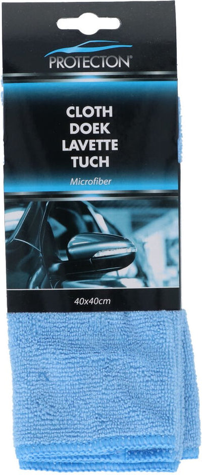 Chiffon en microfibre Protecton - pour un nettoyage sans traces - pour voiture, camping-car ou caravane - extra doux - non pelucheux - peut être utilisé humide et sec - lavable en machine - 40x40cm