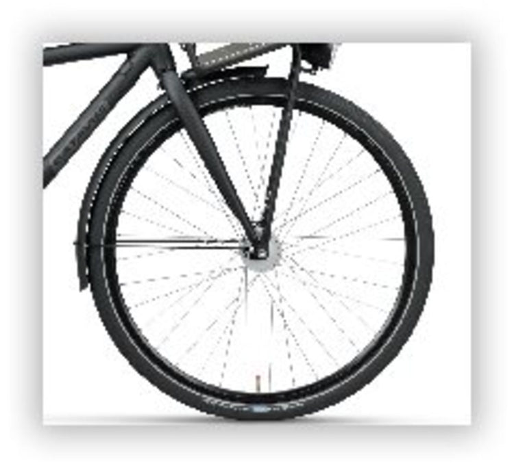 Roue avant Batavus 28 noire 36g. jante avec dynamo de moyeu (2,4w