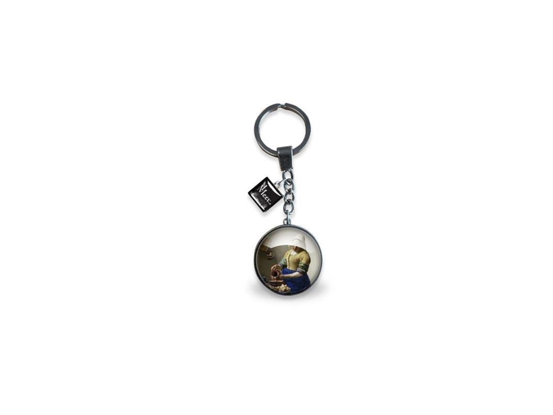 Porte-clés verre la laitière ø3cm