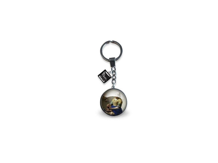 Porte-clés verre la laitière ø3cm