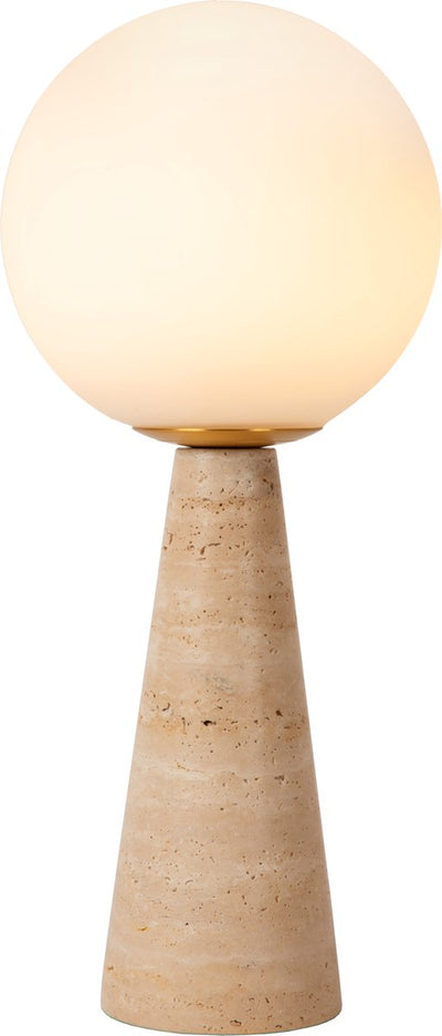 Lucide evin - lampe de table - 1xe27 - opale - japandi