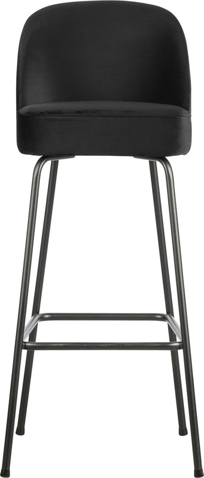 Chaise de bar Woood vogue - velours - noir - 103x50x55