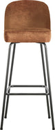 Chaise de bar Woood vogue 80 cm - cuir recyclé - cognac - 103x50x55