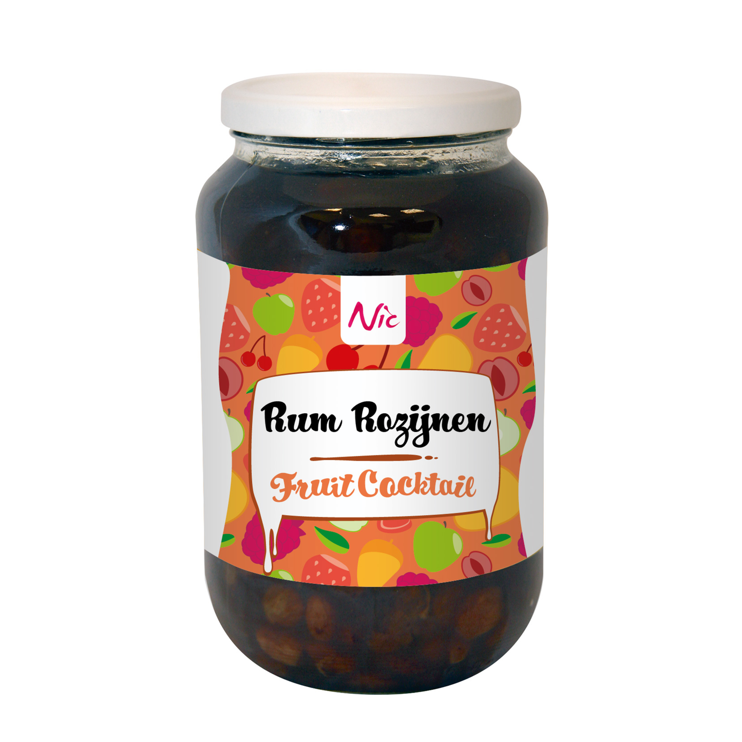 Raisins secs au rhum Nic dans un pot de sirop épais (1,15 kg)